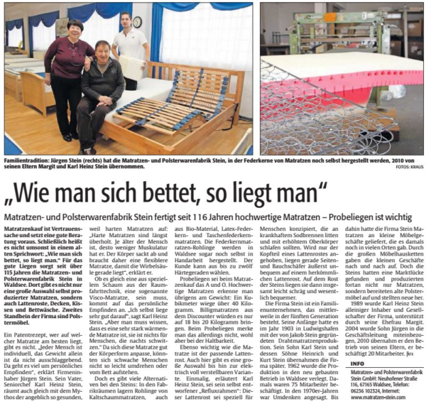 Wie Man Sich Bettet So Liegt Man